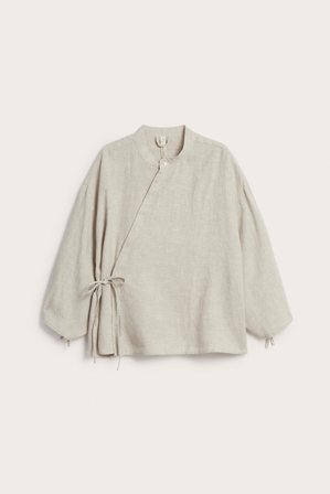 Kappahl | Kietaisumallinen pellavapaita Beige XL | Beige