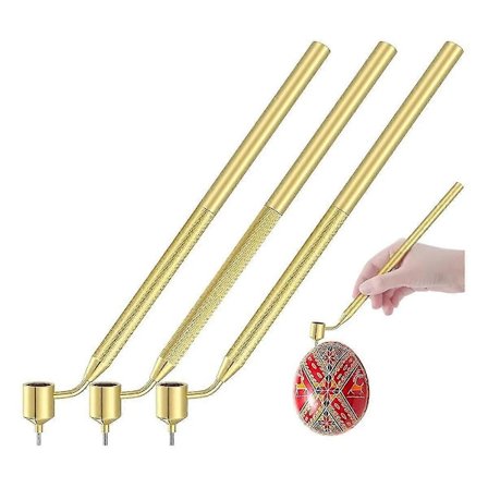 3-delt Pysanka Sett Varm Voks Tegne Penner for Påskeegg Dekorering Kunst Pysanky Utstyr - Superb-WELLNGS
