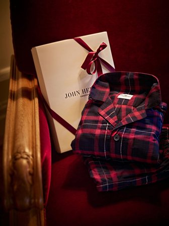 John Henric Men's Dunkelblaues Pyjamas Set Size M