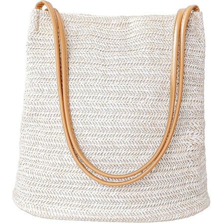 Halm Väska Dam Sommar Strand Hink Väska Rotting Crossbody Axelväska Boho