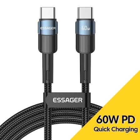 Essager 100W C Till C Typ C Kabel USB C PD Snabbladdningskabel Sladd För Macbook Samsung Xiaomi Typ C USB C Kabel