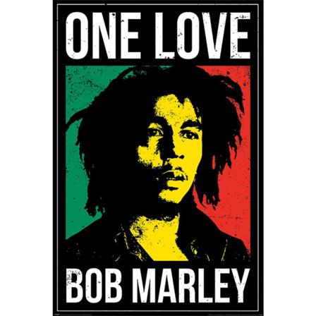 Bob Marley One Love Poster 61cm X 91cm Svart/vit/gul