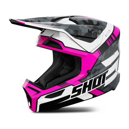 MX-kypärä Shot Furious Dust Kiiltävä pinkki M