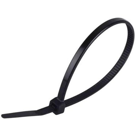 Gelia 4005320452 Buntebånd 98 x 2,5 mm, svart, 100-pakning, Installasjonsmaterial