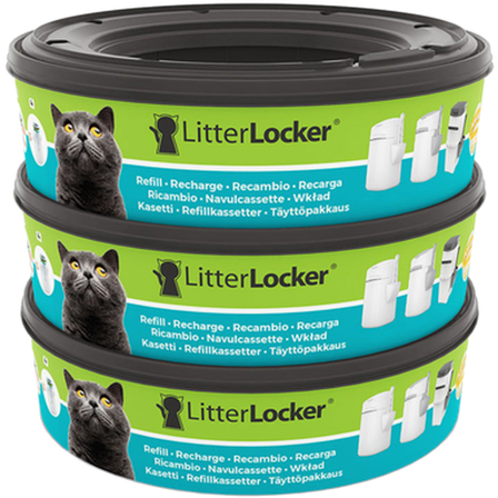 LitterLocker - Refill - Påfyllingskassetter 3-pakning - Katt - Kattedo & kattetoalett - Toalett-tilbehør & kattespader - ZOO.no