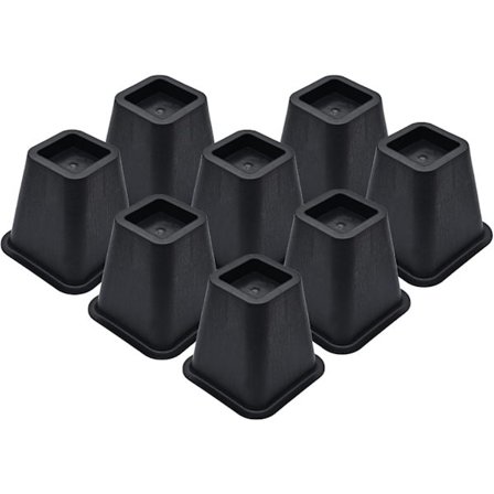 Sängynjalkojen korotuspalat 10 cm - Raskaaseen käyttöön tarkoitetut sängynkorokkeet, tukevat jopa 1000 kg, helppo asentaa, täydelliset sänkyyn, 