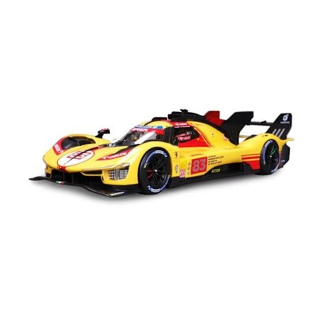 Minibil - Bburago - Ferrari 499P LMH 2024 N83 - Metall - Skala 1/43 - Gul