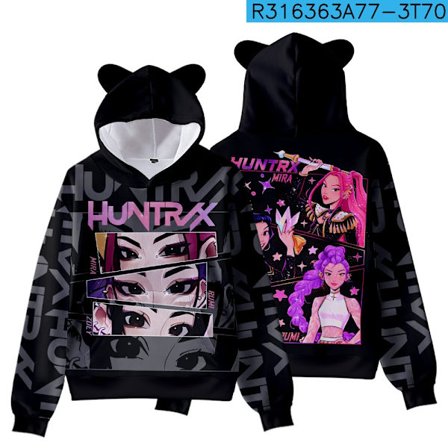 Kpop Demon Hunter Jenter Hettegenser med Digitaltrykk for Voksne og Barn