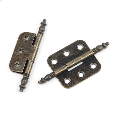 4 stk antikke hengsler 70*35mm Vintage skapdørhengsler 6 hull Retro hengsler Sammenleggbart dekorativt hengsel Jernhengsler Møbeldør Antikk skuff Cupb