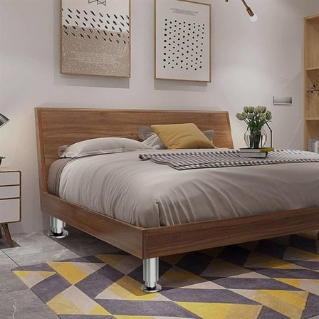 Justerbart möbelben i rostfritt stål, 70 x 120 mm