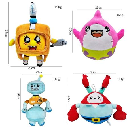 3st Lanky-box Pyjamas Maskerad Man Mjuk plysch Tecknad Robot Plysch Söt Boxy Foxy Rocky Uppstoppad Kudde Docka Härlig barnpresent 4pcs C