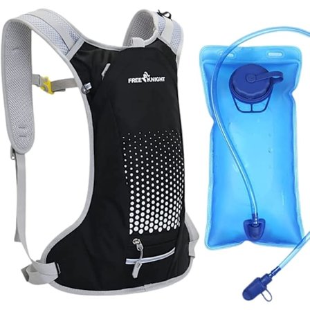 Vätskeryggsäck, utrustad med 2L vattenpåse, hjälmväska, ryggsäck, kan hålla vatten, lämplig för cykling, löpning, jogging
