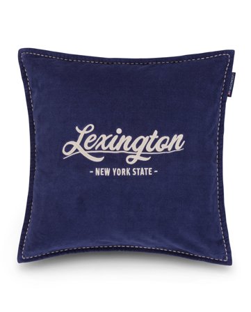 Lexington Logo kuddfodral i ekologisk bomullssammet