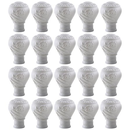 20 stk Dekorative Hovedspor Gardiner Retro Dekoration Vintage Gardiner Gardinstang Kapsel Gardinstang Fini (FMY)