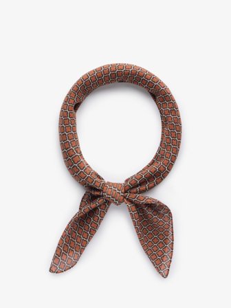 John Henric Men's Terrakotta Bandana mit geometrischem Muster aus Baumwolle Size Onesize