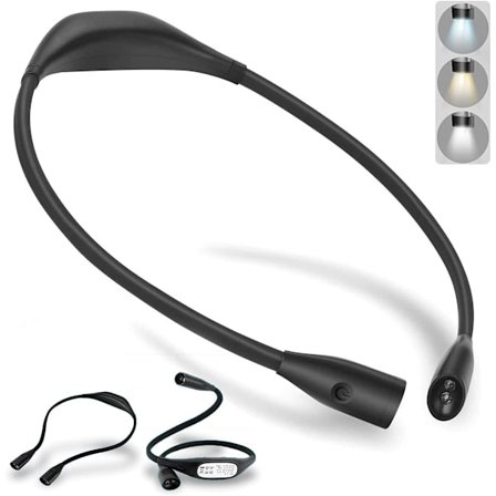 Kaulavalo, ladattava 4 LED Hug LED -kaulavalo 3 värillä M