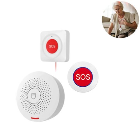SOS Nödlarmknapp Trådlös Design för Äldre Barn Hemsäkerhet