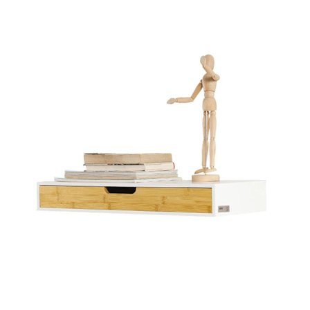 Rootz Vægskuffe - Flydende Hylde med Skuffe - Væghylde - Opbevaring Displayreol