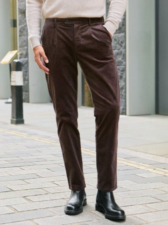 John Henric Men's Braune Hose Tailored Fit Size 52