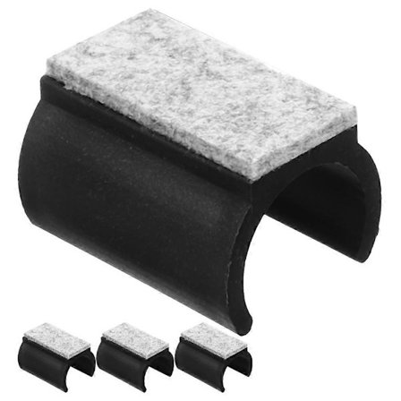 4 stk. Stolebenspuder Filt Stolepuder Gulvbeskyttere U-formede Stolepuder