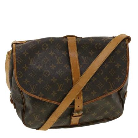 Louis Vuitton Vintage, Pre-owned Crossbody Bag Bruin, Dames, Maat:ONE Size,leer