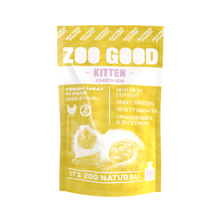 ZOO GOOD - Cat Kitten Chicken 85g-pose - Katt - Kattefôr & kattemat - Våtfôr og våtmat - ZOO.no