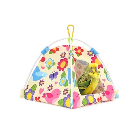 Fugleredetelt, helårig hengekøyerede med dobbeltsidig matte for små fugler som undulater, finker og parakitter, perfekt for bur