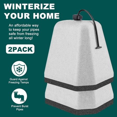 MANUMARINE 2-pak kraftige udendørs vandhanedæksler - ekstrem frostbeskyttelse, passer til US/EU vandhaner, nem installation vinter [DB]