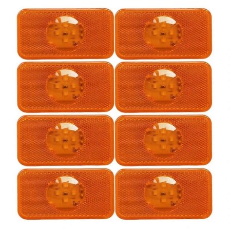 8 stk. 24V LED Sidemarkeringslys til Lastbil Signal Sidelygter til Volvo Fh Fm Fl Lastbil Lys Gul Partnummer