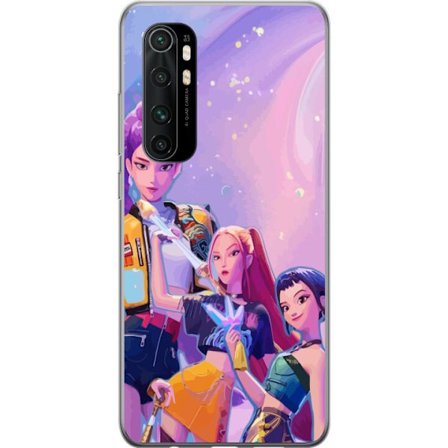 Kompatibelt Mobildeksel til Xiaomi Mi Note 10 Lite Futuristiske popdamer i neonfarger med magiske detaljer mot en drømmeaktig galaksebakgrunn