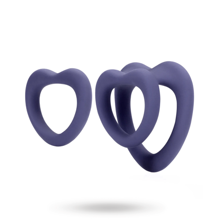 Shots: Heart Cockring Set - Violet Storm - Vuxen.dk: For ham