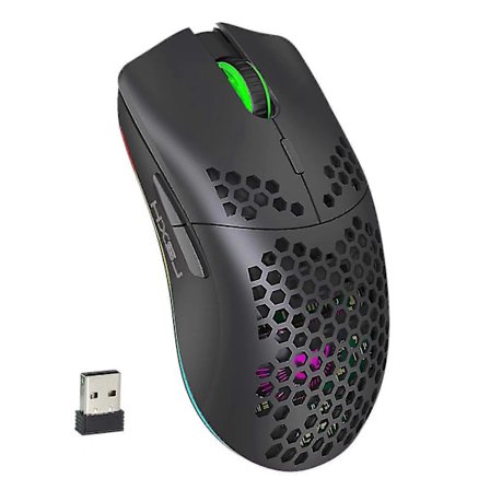 Hxsj T66 RGB 2.4g Trådløs Spillmus RGB Belysning Ladbar Mus Med Justerbar DPI Ergonomisk