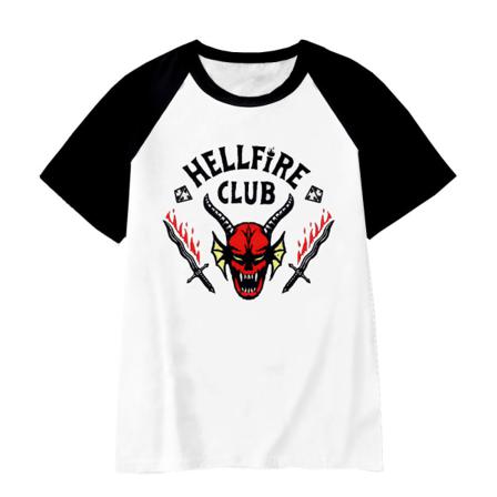 2022 Hellfire Club T-shirt Kortärmad Skjorta Stranger Things