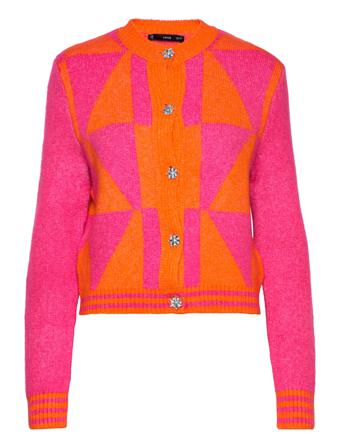 Pinkora Strikkegenser Cardigan Multi/mønstret Mango