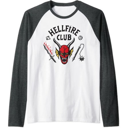 Unisex Hellfire Club Stranger Things T-skjorte Dame/Herre Langermet Topper 0619