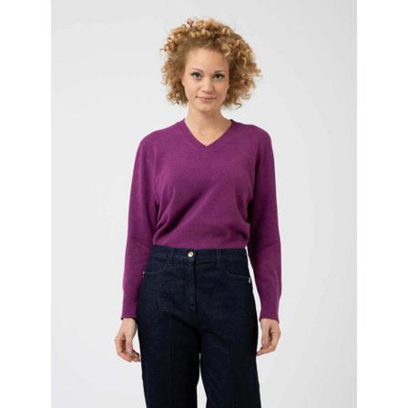 Kaos V-neck Strik Lilla, Dame Striktrøjer