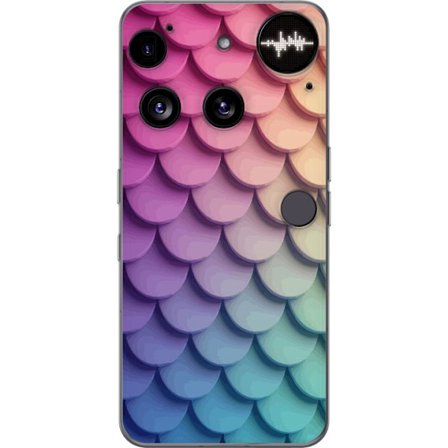 Nothing Phone (3) Gjennomsiktig deksel Skalig pastellmønster med myke overlappende former i rosa, lilla og blå toner som skaper et harmonisk og drø