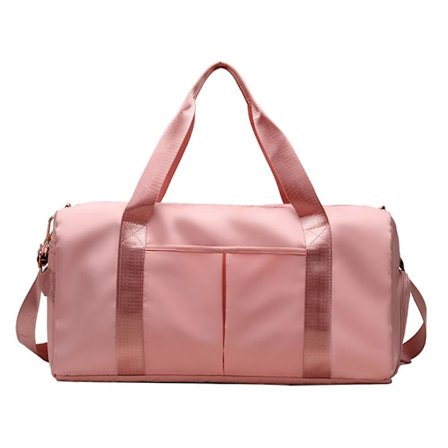 Reise Duffel Bag, Sports Gym Bag, Skulder Weekender Overnatting Bag For Kvinner Rosa