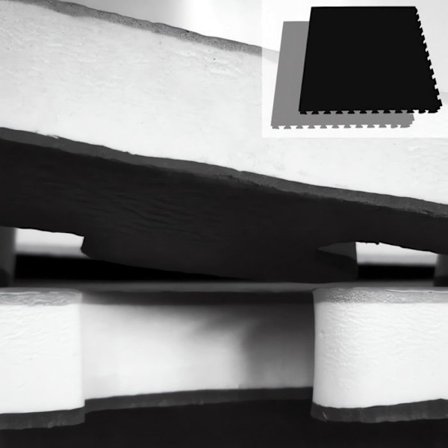 Dorawon, Original reversibelt tatami-matta 1mx1mx2,5 cm, svart och grå