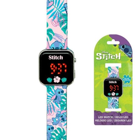 Digitalt LED ur med Lilo og Stitch - Disney Leaf design