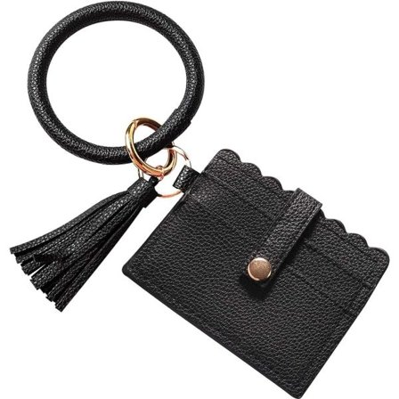 4 i 1 nøkkelringarmbånd med kortholder, armbånd nøkkelring lommebok kortholder, håndleddsrem nøkkelring.