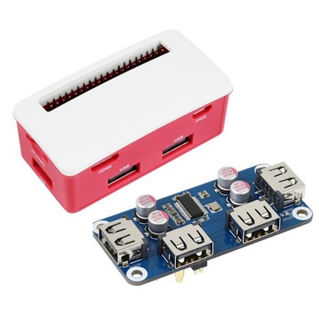 USB HUB HAT Utvidelseskort Startpakke for RPI 0 Raspberry Pi Zero 2 W WH 3A 3B Plus 3 Modell B 4 4B Tilbehørsboks