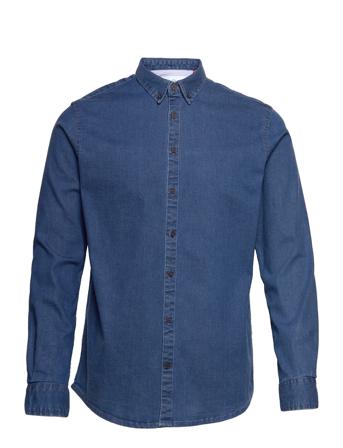 Johan Denim Shirt Skjorta Casual Blå Kronstadt