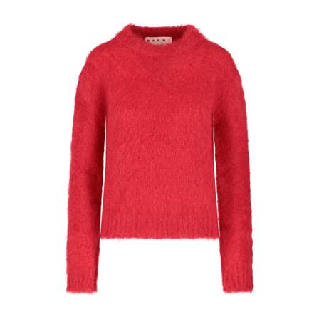 Marni, Round-neck Knitwear Rood, Dames, Maat:S