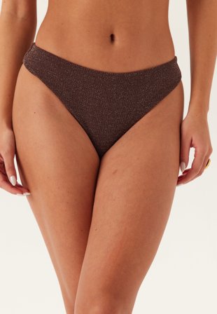 BUBBLEROOM - Cheeky Glittery Bikini Bottom - Dark brown