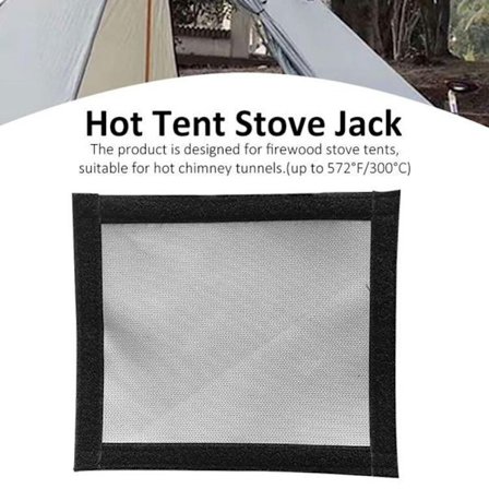 Teltovn Jack, Glasfiber Anti-skoldningsring Brandsikker Ovn Jack Telttilbehør