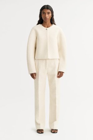 Soft Goat - Boucle Blazer - Kaschmirjacke - XL - Feather White