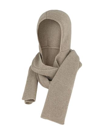 Matty Combo Scarf Accessories Headwear Balaclava Beige Becksöndergaard*Betinget Tilbud