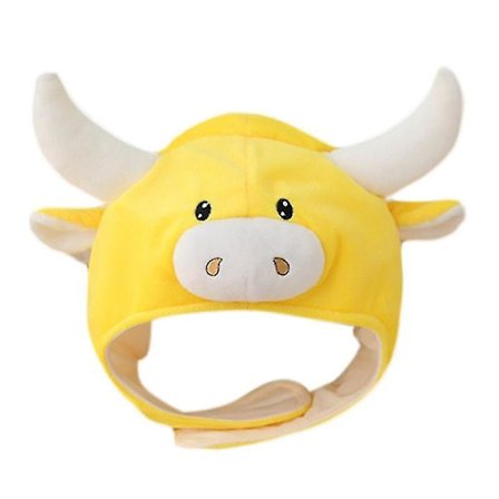 Sød tegneserie ko dyr plyshhue vinter varm hovedbeklædning ap 3d ører horn sjov udstoppet hovedbeklædning cosplay kostume fest fotorekvisitter høj 