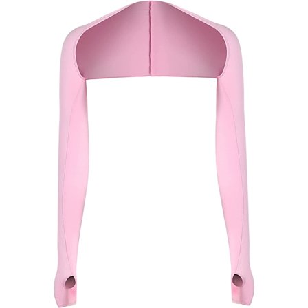 Dam Kylsjal Arm ärm Fingerhål, Anti-UV, Rosa